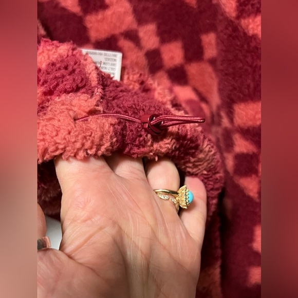 LIKE NEW JoyLab Printed High Pile Fleece Zip Up Jacket Winter Warm Cozy Cropped - Picture 11 of 12